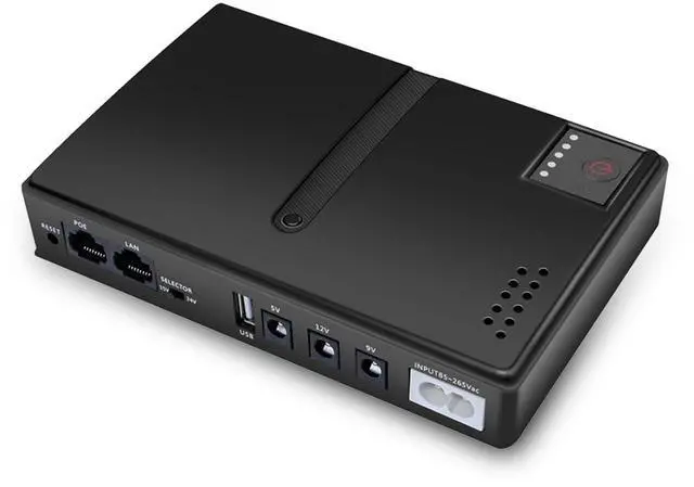 Main image of UPS Battery Backup, 36W 6 Outlets Support Device Power Overcharge Conservation Backup Power Supply for Monitoring Camcorders Router, 10400mAh (US Plug)