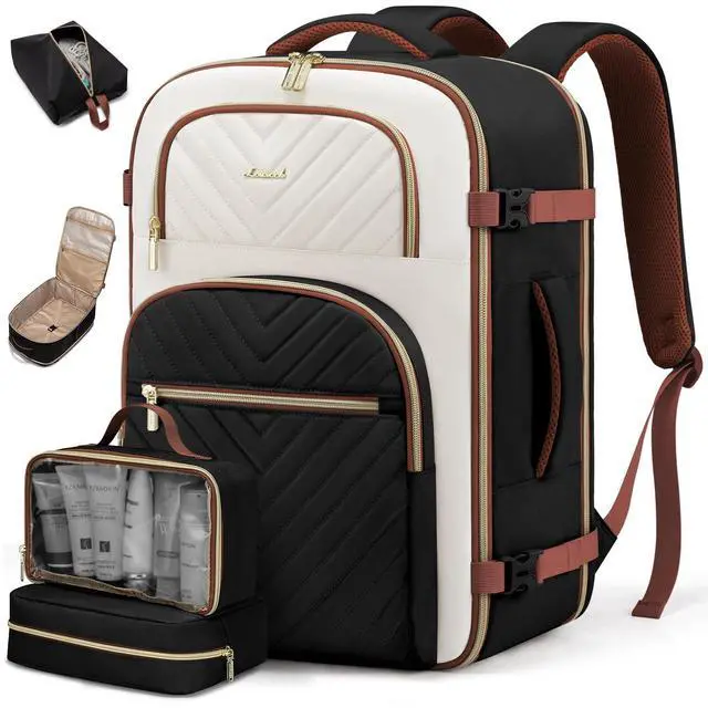 Main image of LOVEVOOK Travel Backpack Carry on Flight Approved 50L,Waterproof TSA Travel Essentials Personal Item Backpack for Women Men,Large Carry on Luggage Suitcase Travel Bag for Airplane with 3 Packing Cubes