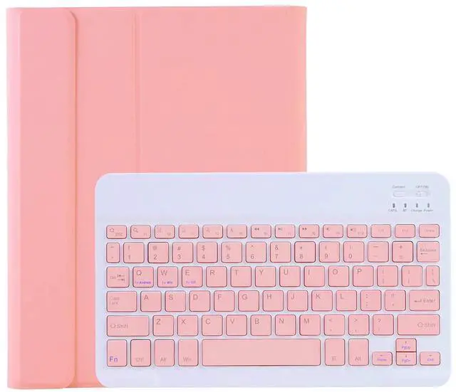 Main image of Lrufodya iPad Keyboard Case for iPad Mini 1 2 3 4 5 with Detachable Keyboard and Pen Holder, Slim Smart Auto Sleep/Wake Cover Case (Pink)
