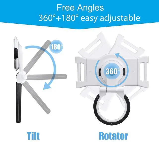 Alt view image 2 of 5 - MAX SMART Tablet Hand Grip Holder & Stand for Tablet Drawing, Reading, Working, Writing, Free Angles, Hanging on Wall - Upgraded