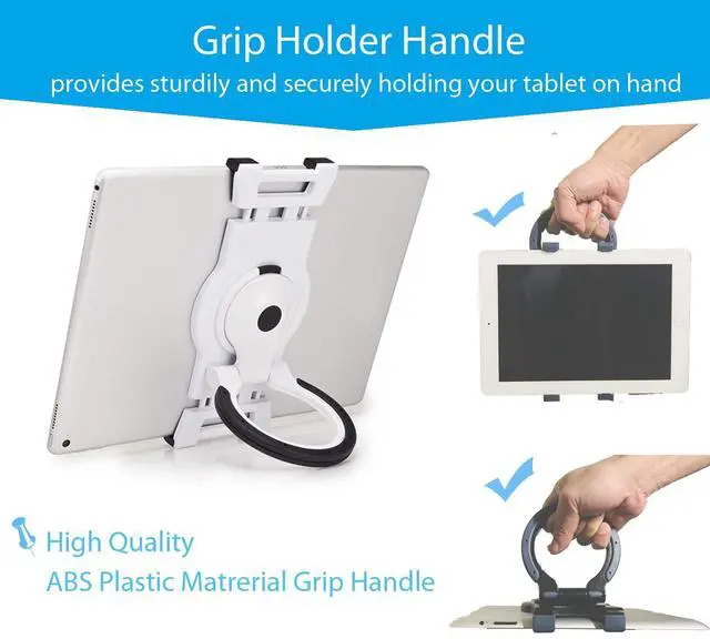Alt view image 3 of 5 - MAX SMART Tablet Hand Grip Holder & Stand for Tablet Drawing, Reading, Working, Writing, Free Angles, Hanging on Wall - Upgraded