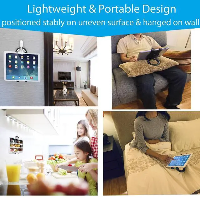 Alt view image 5 of 5 - MAX SMART Tablet Hand Grip Holder & Stand for Tablet Drawing, Reading, Working, Writing, Free Angles, Hanging on Wall - Upgraded