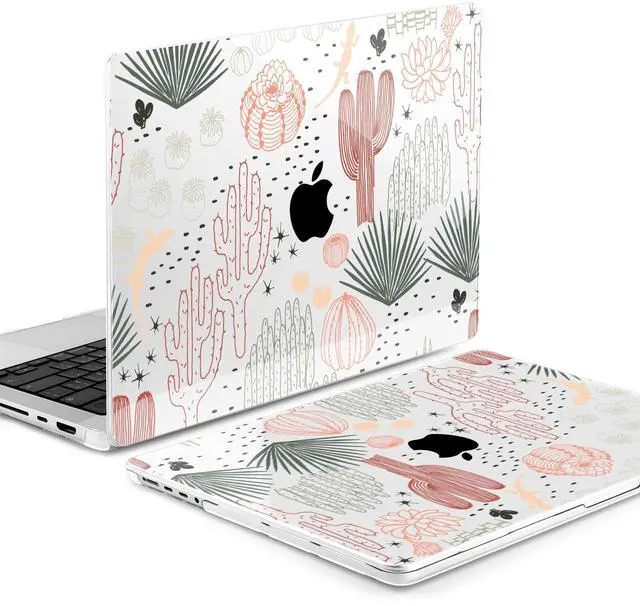 Alt view image 3 of 5 - MEEgoodo Case for M4 MacBook Pro 16 inch Case 2024 2023 2021, Fit Model A3403/A3186/A2991/A2780/A2485 M3 M2 M1 Pro/Max Chip, Laptop Hard Shell Cases with Keyboard & Camera Cover, Cacti