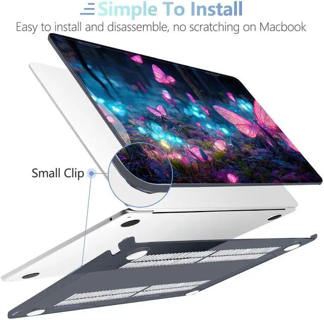 Alt view image 5 of 5 - MEEgoodo for M4/M3/M2 MacBook Air 15.3 inch Case 2025 2024 2023, Case Fit Model (A3241/A3114/A2941) for MacBook Air 15 inch, Laptop Hard Shell with Keyboard Cover, Fantasy Forest