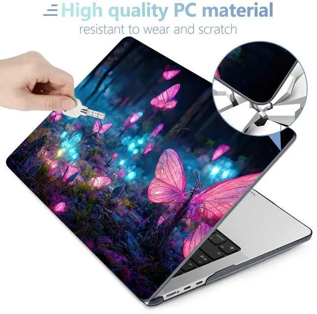 Alt view image 4 of 5 - MEEgoodo Case for MacBook Air M4/M3/M2 13.6 inch 2025 2024 2022, Fit Model A3240 A3113 A2681, Compatible with MacBook Air 13 inch, Laptop Hard Shell Case with Keyboard Cover, Fantasy Forest