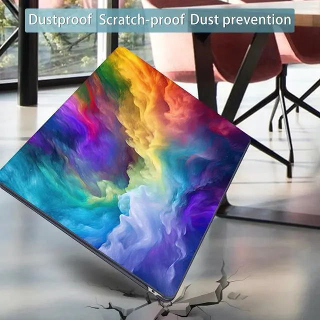 Alt view image 5 of 5 - Mektron Case for MacBook Air 13 inch M1 A2337 A2179 A1932,Hard Cover 2018-2021 Air 13-inch with Touch ID, Exclusively Designed Protective Shell with Keyboard Skin+Screen Protector, Rainbow Cosmic