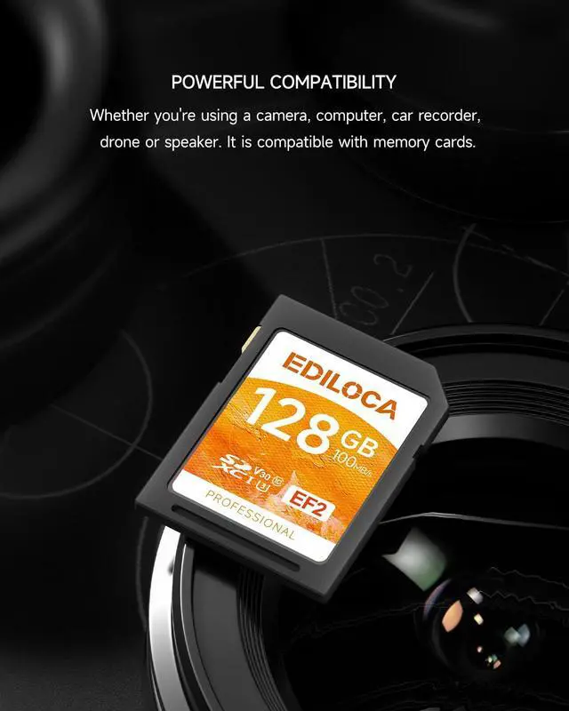 Alt view image 4 of 5 - UHS-I 128GB SD Card 3 Pack UHS-I Memory Card Fast Storage, Read/Write Speed 90/20MB/s, C10, U1, V10, Full-HD & 4K Video, SD Card 128GB, Must-Have for Professional Photographers EF2-3PCS