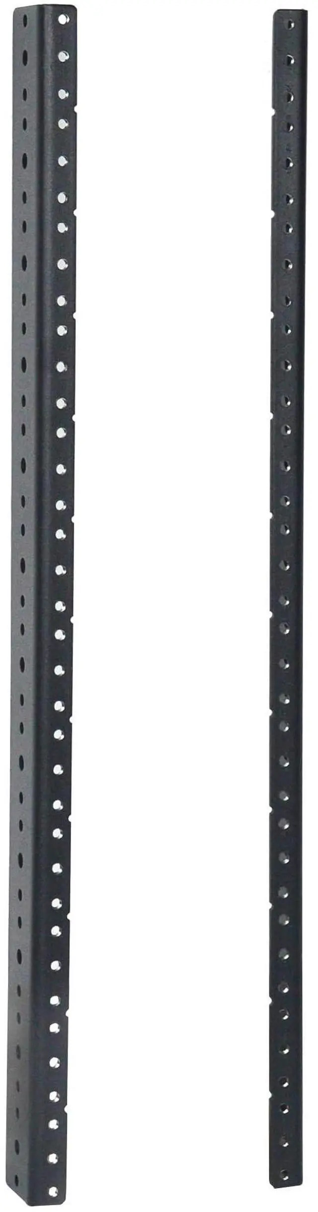 Main image of RIVECO 12U Rack Rails 2 PCS, Tapered Holes Horizontal & Vertical Rackmount Rails for Recording & Network Wooden Cabinet Mounting, 3.0 mm Thickness Steel Heavy Duty, Screws Included