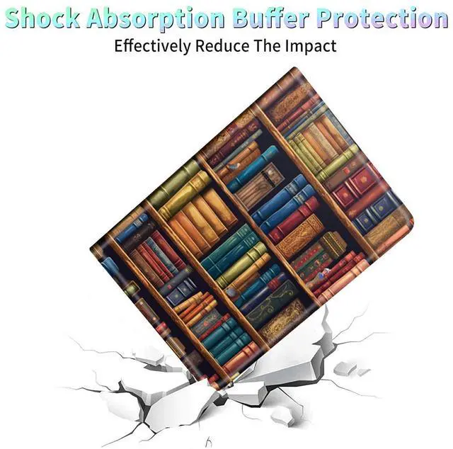 Alt view image 5 of 5 - Case for  Kindle Fire Max 11 Tablet (13th Gen, 2023 Release) 11" PU Leather Slim Folding Adjustable Stand Smart Cover with Auto Wake/Sleep for Fire 11 Max Tablet,Library Bookshelfs