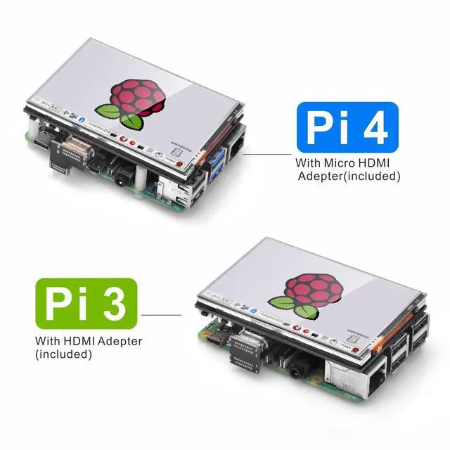 Alt view image 2 of 5 - OSOYOO 3.5" HDMI LCD Touch Screen for Raspberry Pi 5 4 3 2 with Stylus Pen
