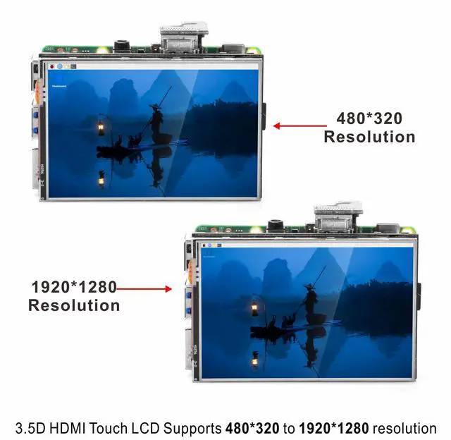 Alt view image 3 of 5 - OSOYOO 3.5" HDMI LCD Touch Screen for Raspberry Pi 5 4 3 2 with Stylus Pen
