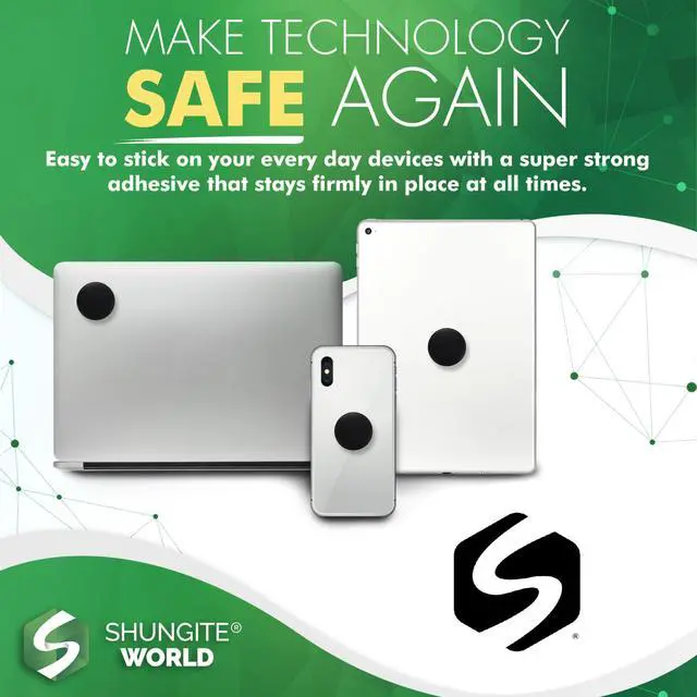 Alt view image 4 of 5 - Shungite World 8 pcs Shungite Stickers Set Round 30 mm Polished and Unpolished (4 of Each) for Cell Phone Case Tablet Laptop Computer - Energy Shungite Stones Protection Plate with Carbon Fullerenes