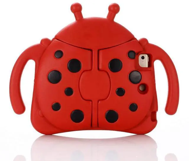 Alt view image 3 of 5 - Tading Kids Case for Apple iPad Mini 5/4/3/2/1 7.9 inch Only, Kids Proof Lightweight EVA Foam Stand Cover NOT for Mini 6 Nor 7 - Ladybug, Red