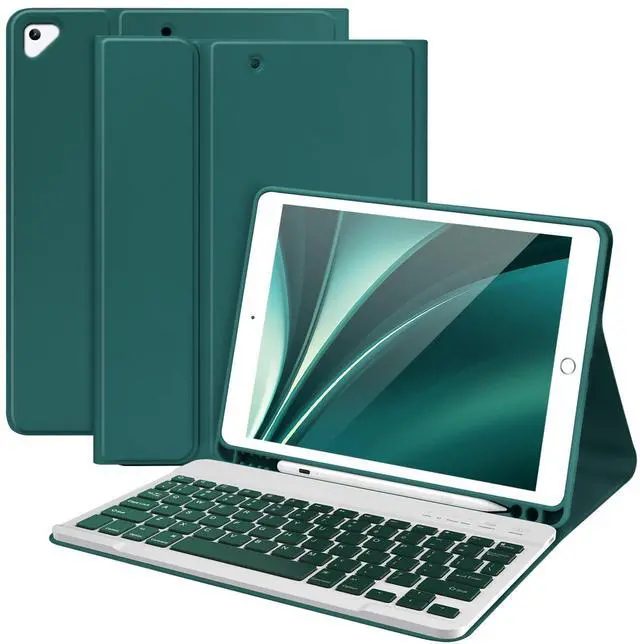 Main image of Keyboard Case for iPad 10.2" 9th Generation 2021/ 8th Gen 2020 Case for iPad 10.2 7th 2019, Wireless Bluetooth Keyboard for iPad Air 3 (3rd Gen)/iPad Pro 10.5"/iPad 10.2" Case with Pencil Holder