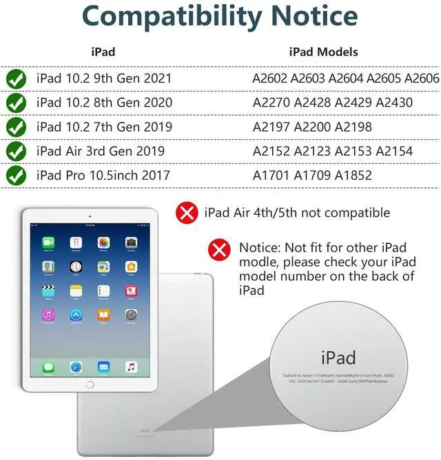 Alt view image 2 of 5 - Keyboard Case for iPad 10.2" 9th Generation 2021/ 8th Gen 2020 Case for iPad 10.2 7th 2019, Wireless Bluetooth Keyboard for iPad Air 3 (3rd Gen)/iPad Pro 10.5"/iPad 10.2" Case with Pencil Holder