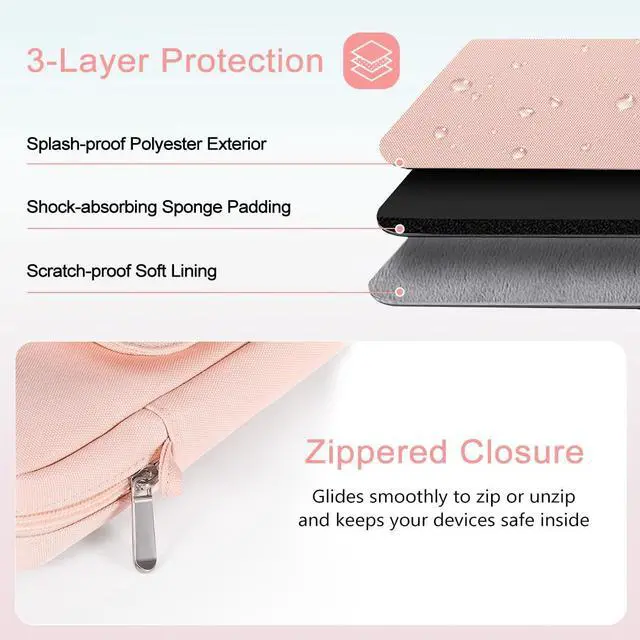 Alt view image 5 of 5 - TiMOVO 13 Inch Tablet Sleeve Handbag with Shoulder Strap for iPad Air 13" M3 2025, iPad Pro 13", iPad Pro 12.9", Galaxy Tab S9+/S9 Plus/S10+/S10 Plus/S9 FE+/S9 FE Plus 12.4", Pink