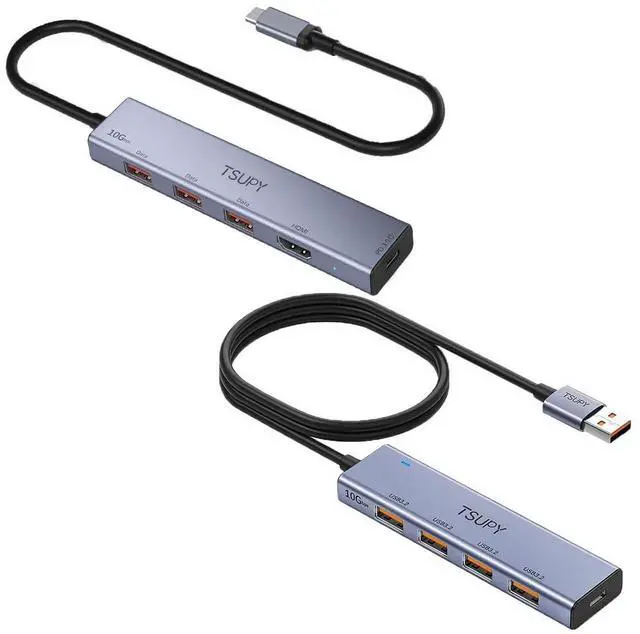 Main image of USB C HUB 10Gbps, TSUPY USB HUB with 4K 60Hz HDMI, 3* USB 3.2 A Ports, 100W Power Delivery USB Port, Multi USB C Splitter Adapter HUB for MacBook Air/Pro, iPad Air/Pro, iMac, Tablet,Phone