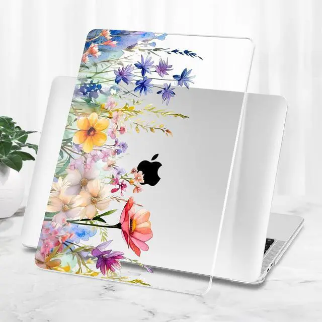 Alt view image 5 of 5 - Tuiklol for MacBook Pro 16 inch Case (2020 2019 Release) Model A2141, Hard Shell Case for Keyboard Cover& OTG & Camera Cover with Retina Display and Touch Bar Fits Touch ID,Colorful folwer