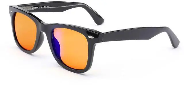 Alt view image 2 of 5 - UrbanLens Blue Light Blocking Reading Glasses Amber Blue Blocker Lens - For Better Sleep, Reduce Eye Strain 99% Blue Light Blocking (Black, 3.0, x)