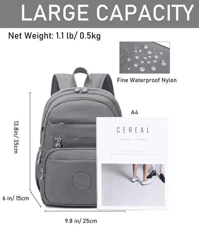 Alt view image 2 of 5 - Hiking Waterproof 13" Laptop Backpack Purse for Women and Men,Travel Backpack