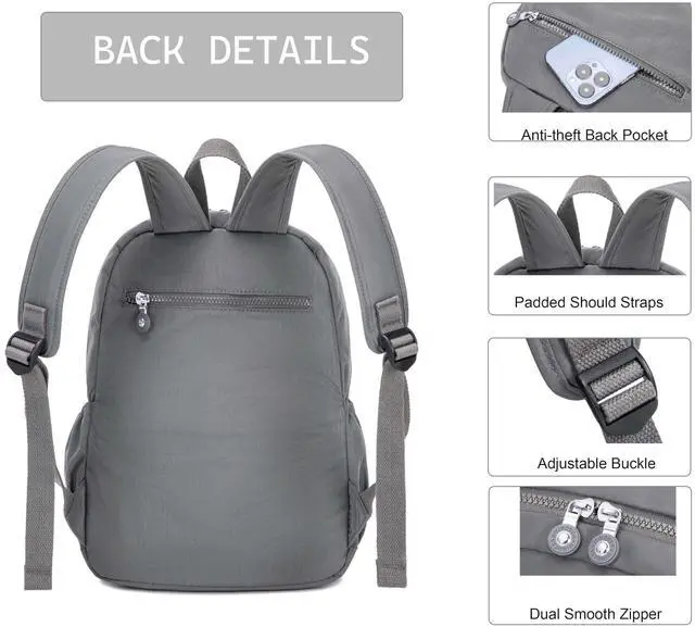 Alt view image 3 of 5 - Hiking Waterproof 13" Laptop Backpack Purse for Women and Men,Travel Backpack
