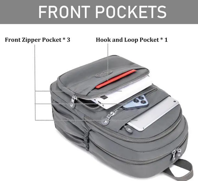 Alt view image 5 of 5 - Hiking Waterproof 13" Laptop Backpack Purse for Women and Men,Travel Backpack