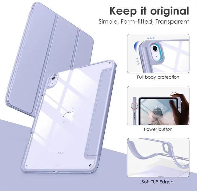 Alt view image 3 of 5 - VIKESI for iPad 10th Generation Case 2022- Blue Purple Bundle with Apple Pencil Case-Rose Gold