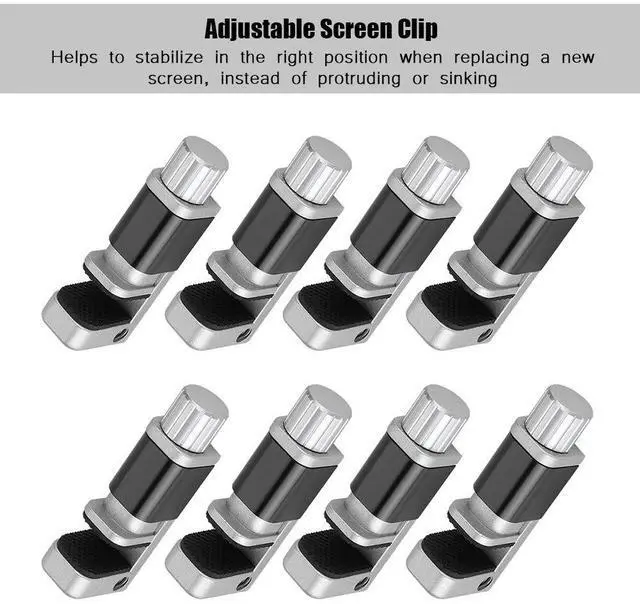 Alt view image 4 of 5 - Vipxyc Phone Screen Clip, LCD Screen Fastening Securing Clip Clamp Rubber + Aluminum Alloy Fixture Repair Tool for Phones and Tablets(8PCS)