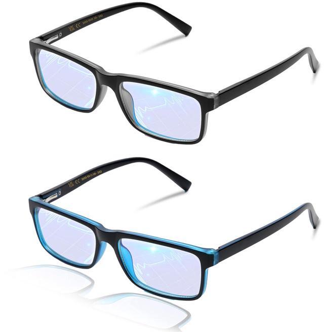 Main image of VMJFBJ Blue Light Blocking Glasses For Men/Women Anti-Fatigue Computer Monitor Gaming Improve Sleep Reduce Eye Strain Gamer Glasses Black & Blue