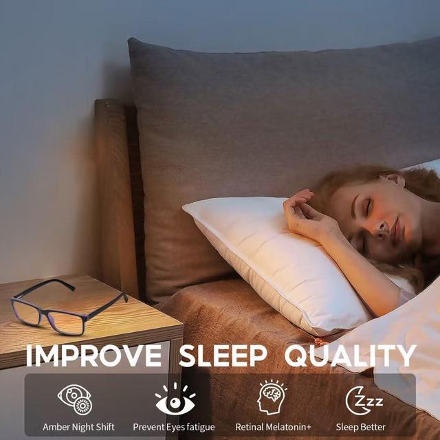 Alt view image 5 of 5 - VMJFBJ Blue Light Blocking Glasses For Men/Women Anti-Fatigue Computer Monitor Gaming Improve Sleep Reduce Eye Strain Gamer Glasses Black & Blue