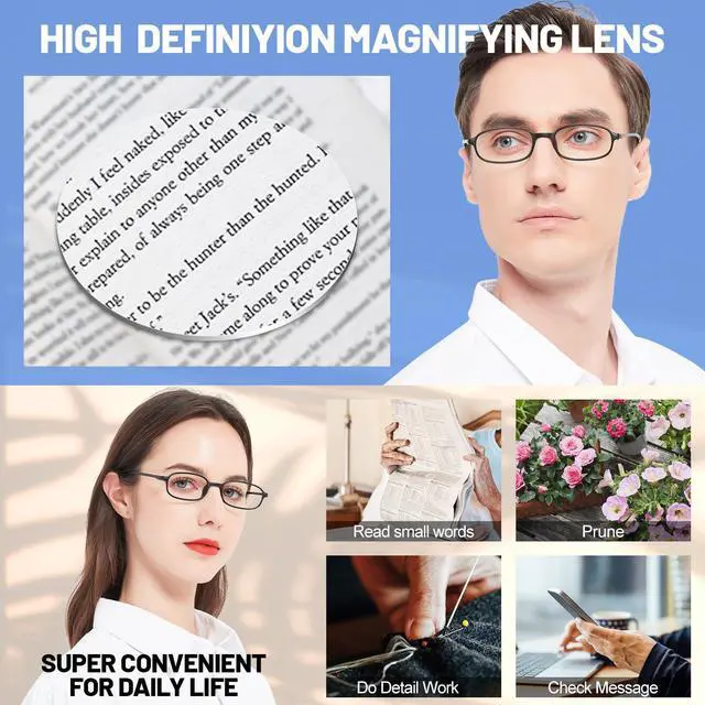 Alt view image 5 of 5 - WEMOOTANTS 4 Packs Narrow Blue Light Blocking Reading Glasses 2.0 Men Women Lightweight Black Readers 1.0 1.5 2.00 2.5 3.0 3.5 4.0