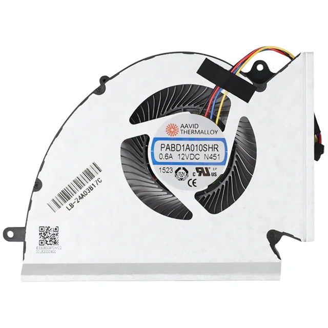 Alt view image 4 of 5 - New CPU + GPU Cooling Fan Replacement for MSI GE76 GP76 WE76 MS-17K3 MS-17K2 MS-17K1 Series PABD1A010SHR-N451 PABD1A010SHL-N452 DC12V 0.6A Fan