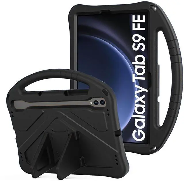 Main image of YRH for Samsung Galaxy Tab S9 FE 5G/S10 FE Tablet Case Kids 10.9-inch, Kids EVA Protective Cover with Stand Handle, Black