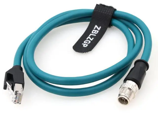 Alt view image 2 of 4 - ZBLZGP M12 8 Position X-Code Male to RJ45 Cat7e Ethernet Shielded Cable High Speed Network for Cognex Industrial Camera 1M
