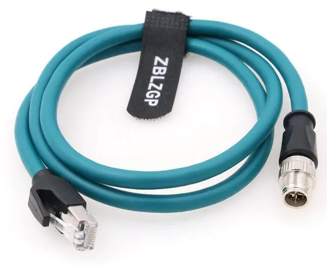 Alt view image 4 of 4 - ZBLZGP M12 8 Position X-Code Male to RJ45 Cat7e Ethernet Shielded Cable High Speed Network for Cognex Industrial Camera 1M
