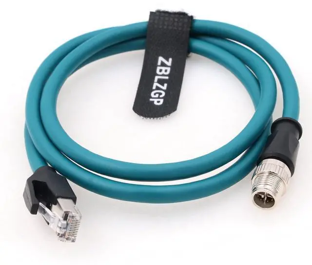 Alt view image 3 of 4 - ZBLZGP M12 8 Position X-Code Male to RJ45 Cat7e Ethernet Shielded Cable High Speed Network for Cognex Industrial Camera 1M