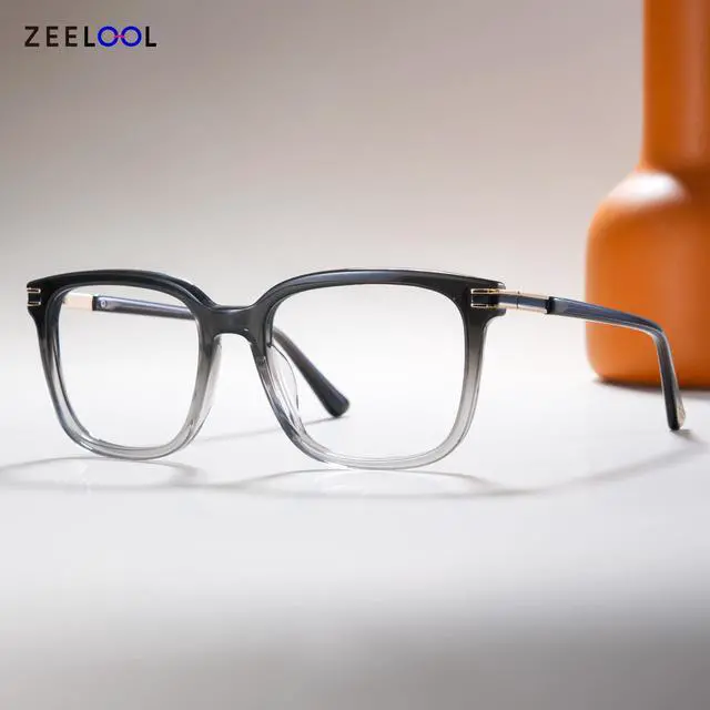 Alt view image 3 of 5 - Zeelool Square Blue Light Blocking Glasses for Men, Classic Glasses Computer Eyeglasses with Anti UV, Eyestrain and Glare Lens ZJGX293154-01B