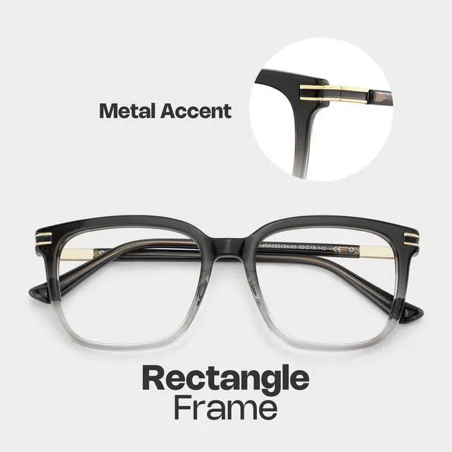 Alt view image 5 of 5 - Zeelool Square Blue Light Blocking Glasses for Men, Classic Glasses Computer Eyeglasses with Anti UV, Eyestrain and Glare Lens ZJGX293154-01B