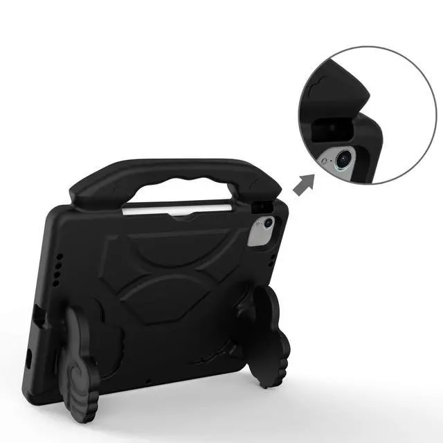 Alt view image 2 of 5 - SaharaCase Shock KidProof Case for Apple iPad Air 10.9" (4th Generation 2020 and 5th Generation 2022) [Shockproof Bumper] Rugged Protection Antislip Grip Handle Kickstand (Black)