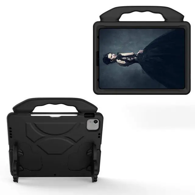 Alt view image 3 of 5 - SaharaCase Shock KidProof Case for Apple iPad Air 10.9" (4th Generation 2020 and 5th Generation 2022) [Shockproof Bumper] Rugged Protection Antislip Grip Handle Kickstand (Black)