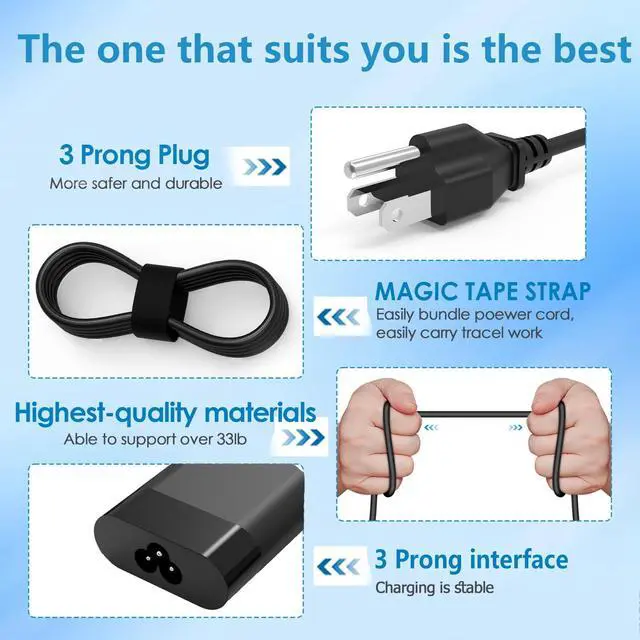 Alt view image 5 of 5 - 150W Genuin Charger for Original HP ZBook 15 16 17 G3 G4 G5 G6 G7 G8 G9 15U HP OMEN Pavilion Gaming15 17 TPN-CA11 TPN-DA09 Laptop Charger