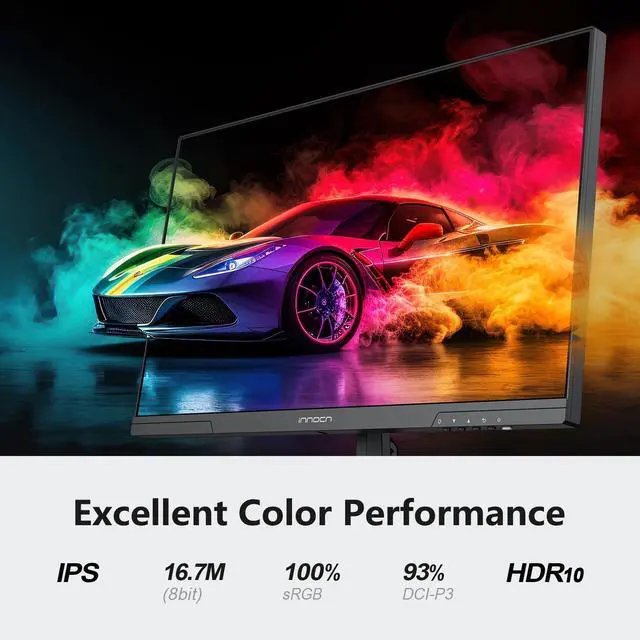 Alt view image 2 of 5 - INNOCN 24.5 Inch Gaming Monitor 1440P 240Hz QHD 2K PC Desktop Gaming Screen Fast IPS HDMI 2.1 Display, DisplayPort, Built-in Speaker, 25G2S