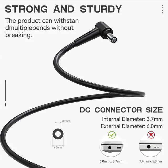 Alt view image 2 of 5 - Govvep 180W Laptop Charger Compatible with Asus ROG Zephyrus G14 G15 GA401 GA401I GA401II GA502DU GA502D GA502IU FX705GE GL703GM ADP-180TB H Gaming Laptop