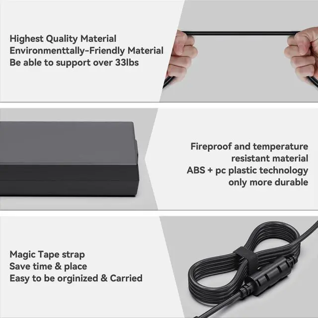 Alt view image 3 of 5 - Govvep 180W Laptop Charger Compatible with Asus ROG Zephyrus G14 G15 GA401 GA401I GA401II GA502DU GA502D GA502IU FX705GE GL703GM ADP-180TB H Gaming Laptop