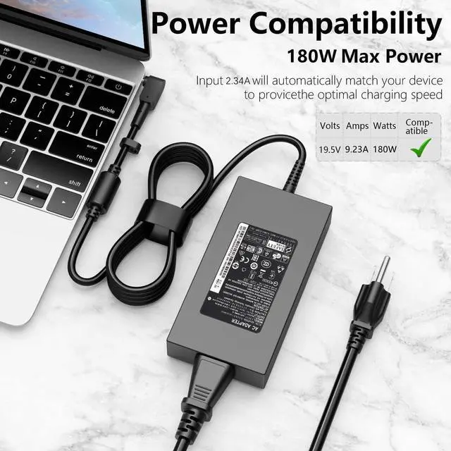 Alt view image 5 of 5 - 180W Laptop Charger Compatible with Acer Predator Series Charger