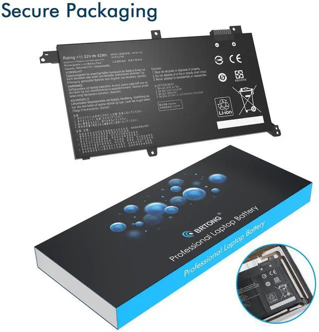 Alt view image 3 of 5 - BRTONG B31N1732 Laptop Battery Compatible with Asus VivoBook S14 X430UF X430UN S430FN S430UA S430UF S430FA S14 K430UF K430FN R430FN R430FA B31Bi9H S4300UF V430FNV430UF F571GD FX571GT