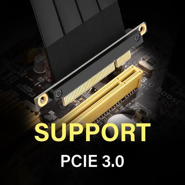 Alt view image 5 of 5 - SinLoon PCIe 3.0 X8 Extension Cable PCI-E 8X Male to Female Riser Cable 25CM (180 Degree M/F)