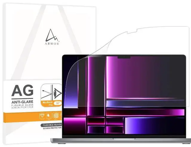 Main image of ARMOR Flexible Glass Screen Protector for MacBook Pro (for 14" / 16"), Anti Glare with Blue Light Filter (MacBook Pro 16")