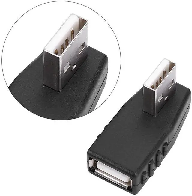 Alt view image 4 of 5 - 40 Pack USB Adapter Kit, Angled Micro Mini USB Type B Converter Set for Cable Management and Device Connectivity Solutions