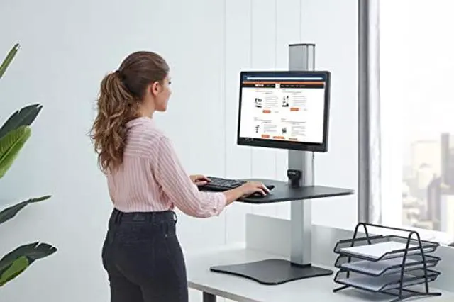 Alt view image 2 of 5 - Victor DC400 Electric Standing Desk,28" W